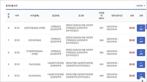 공공임대아파트 신청 과정 4