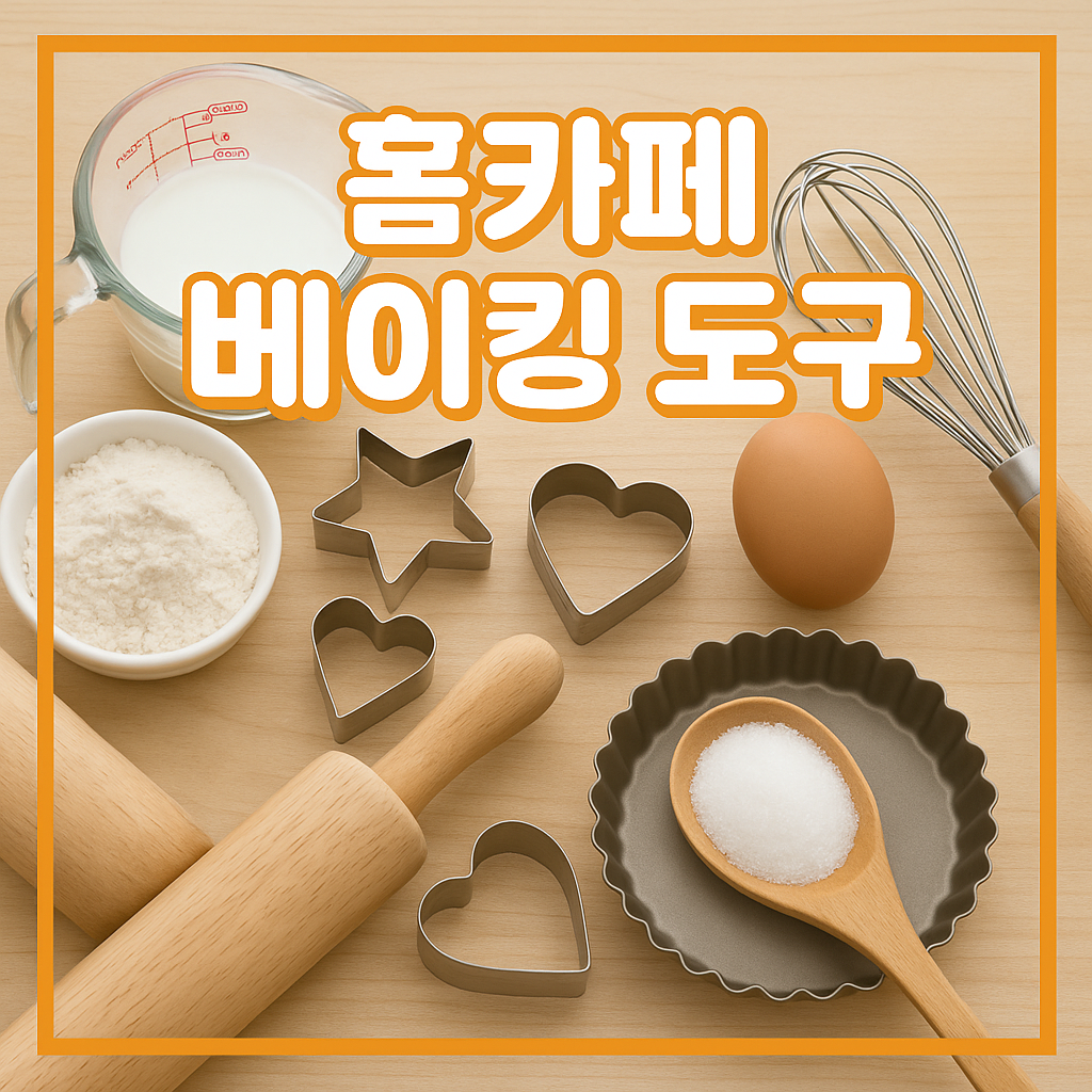 홈카페 베이킹 도구 연출