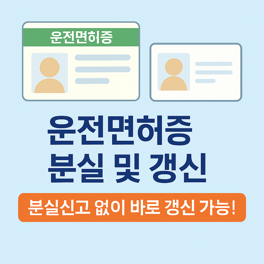 운전면허증 재발급 신청하기