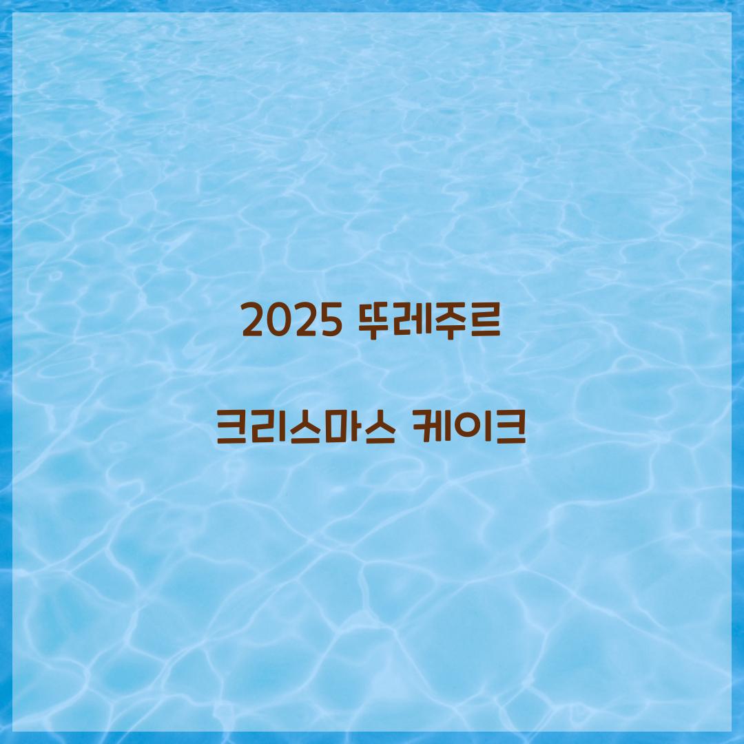 2025 뚜레주르 크리스마스 케이크