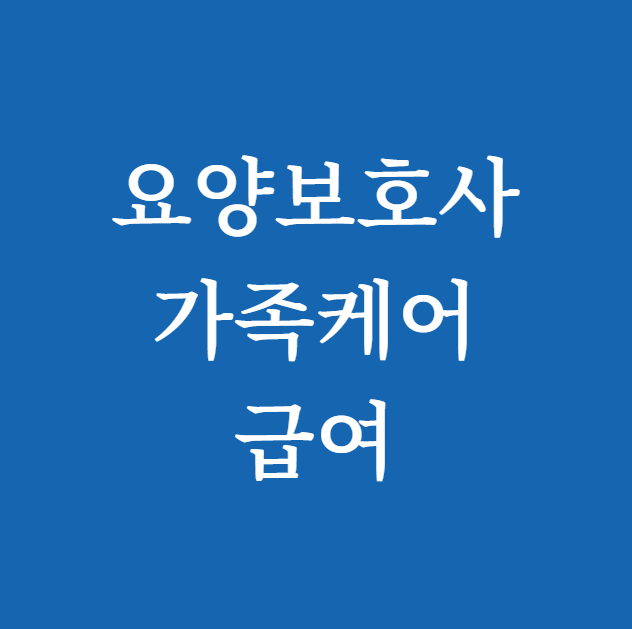 요양보호사 가족케어 급여