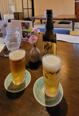 시원한 맥주와 오사케