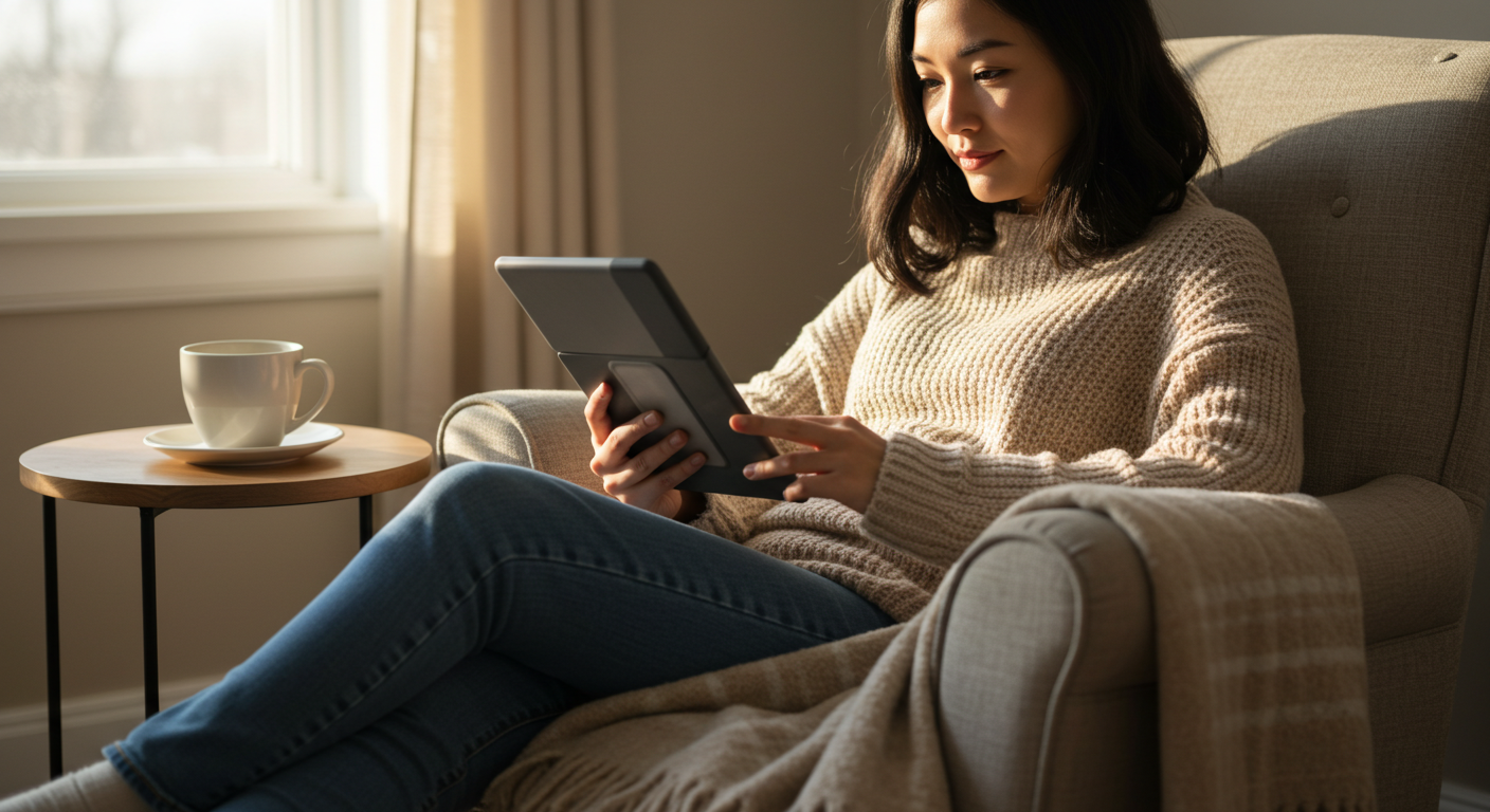 전자책 리더기로 독서