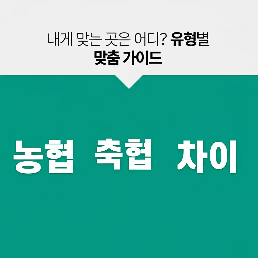 농업인, 축산인, 일반 소비자가 자신의 상황에 맞춰 농협 또는 축협을 선택하는 맞춤형 가이드 이미지