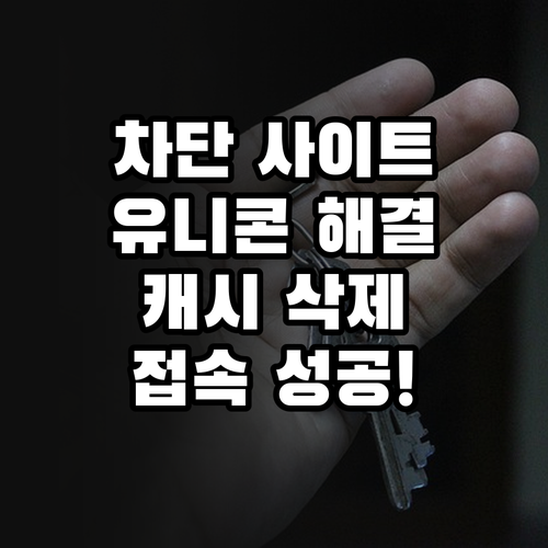 인터넷 사이트 차단 해결법 유니콘 H..