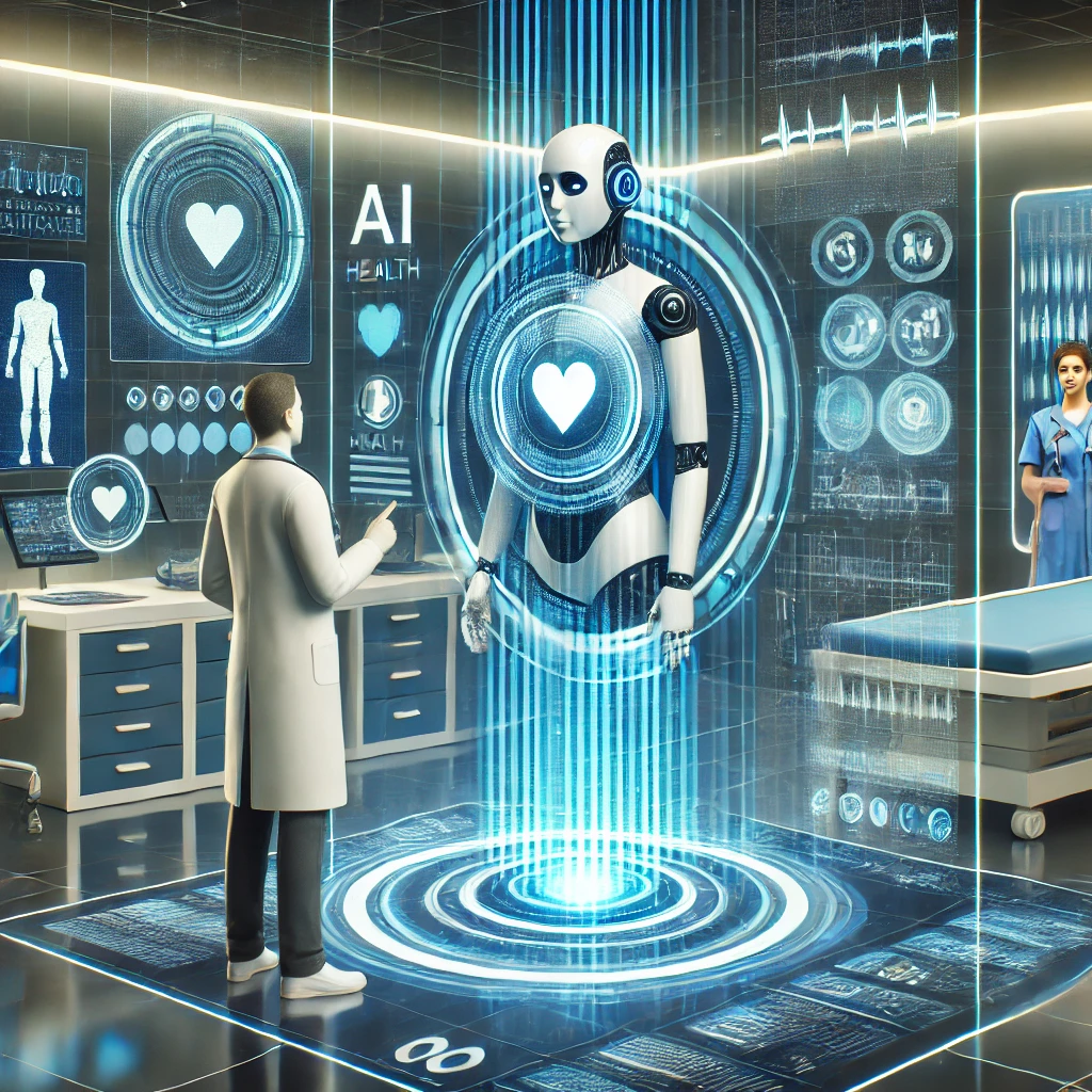 건강관리와 AI를 접목한 느낌의 이미지