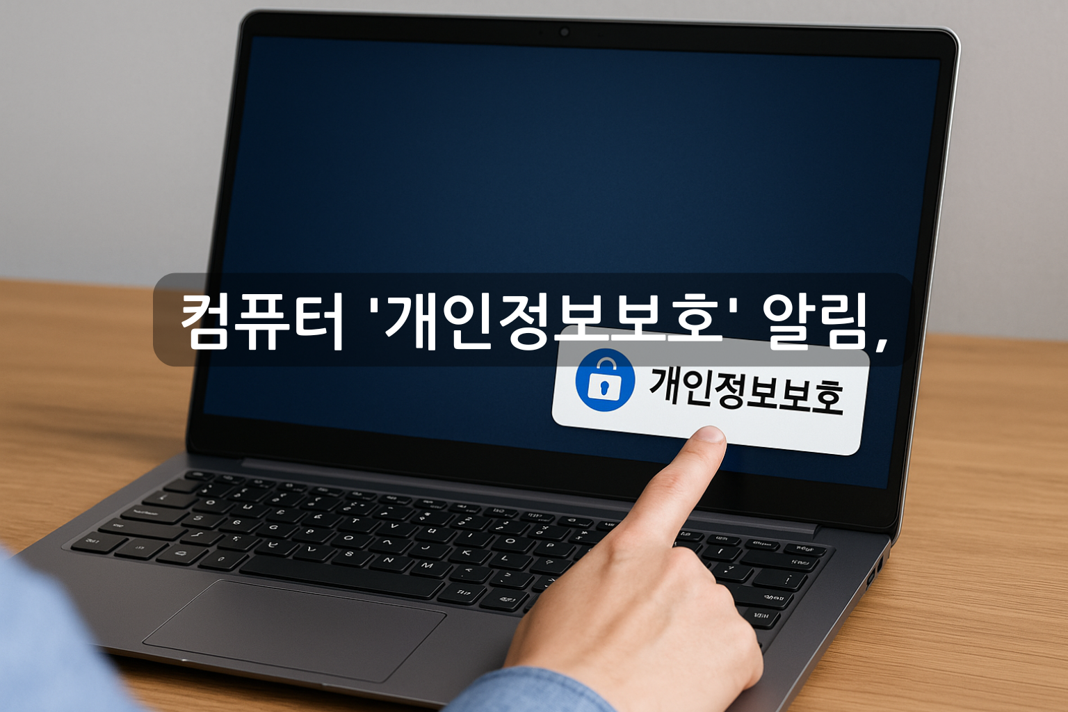 컴퓨터 오른쪽 하단 '개인정보보호' 알림, 눌러도 괜찮을까요?