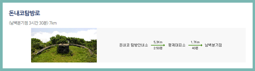 한라산 등산코스 돈내코 탐방로