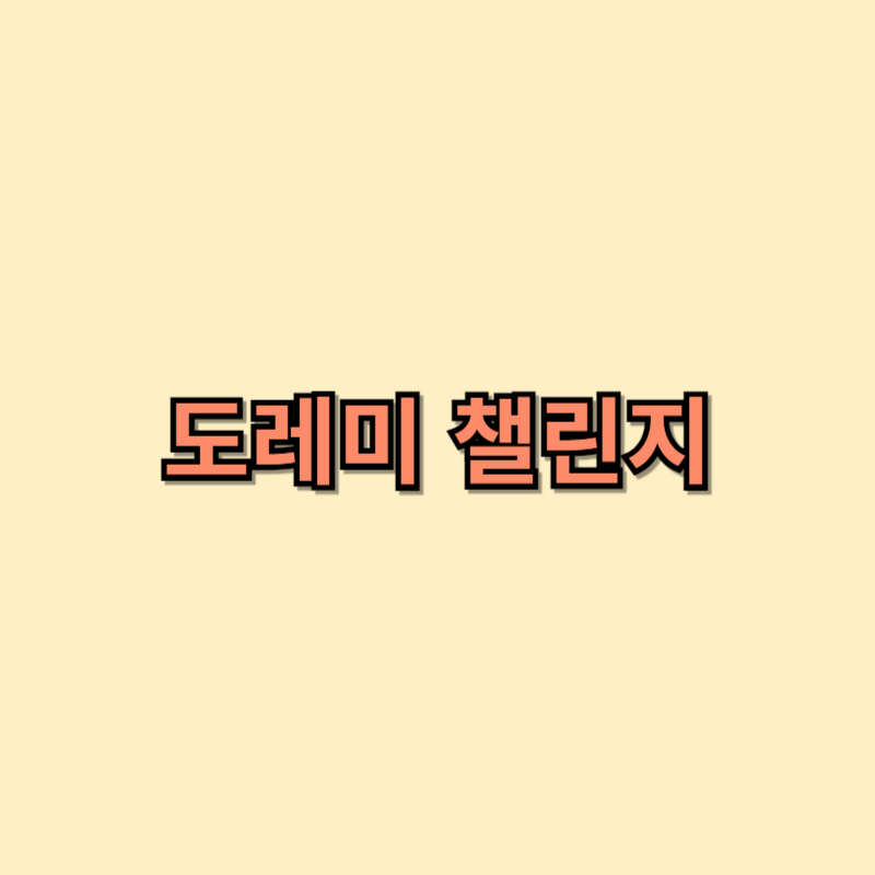 틱톡 도레미 챌린지