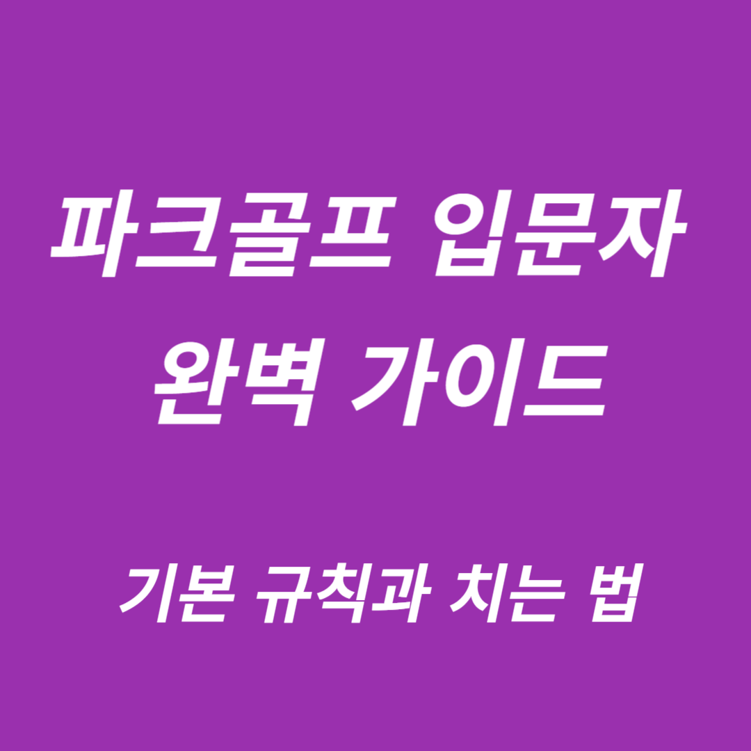 파크골프 입문자 가이드
