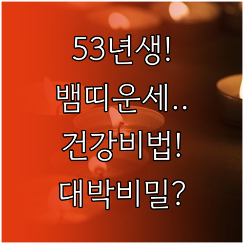 2026년 뱀띠 1953년생 운세 전..