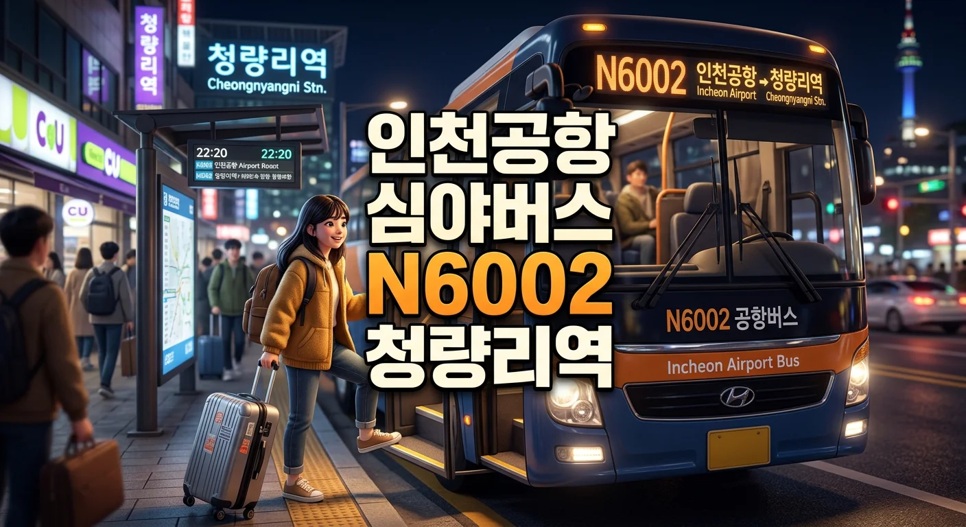 인천공항 심야버스 N6002 청량리역 시간표·요금 완벽 정리