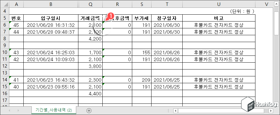 텍스트 형식 숫자 오류