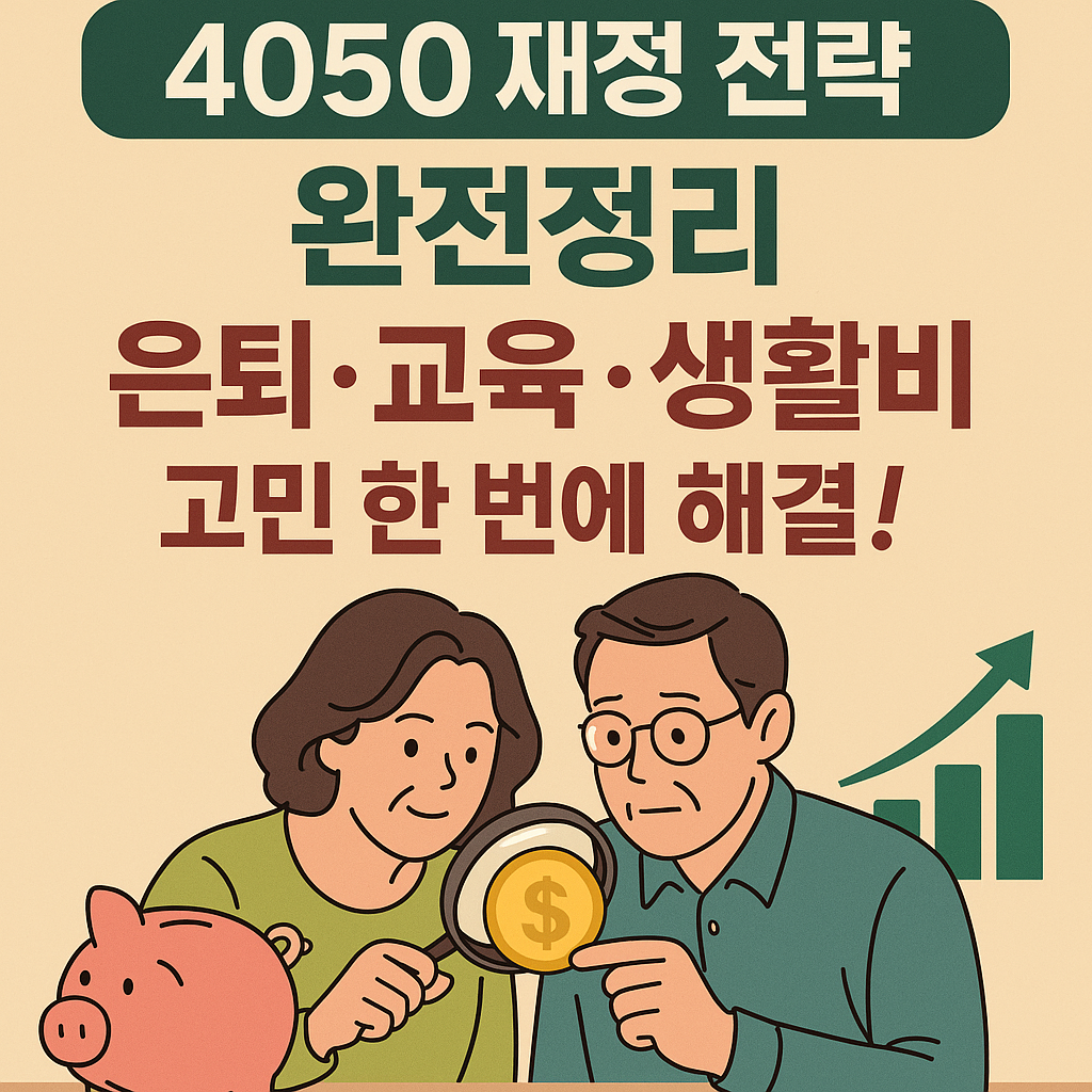 4050 재정 전략 완전정리 ❘ 은퇴 준비부터 교육비, 생활비 절약까지 한 번에!