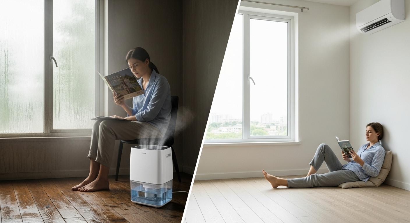 제습기 vs 에어컨 제습