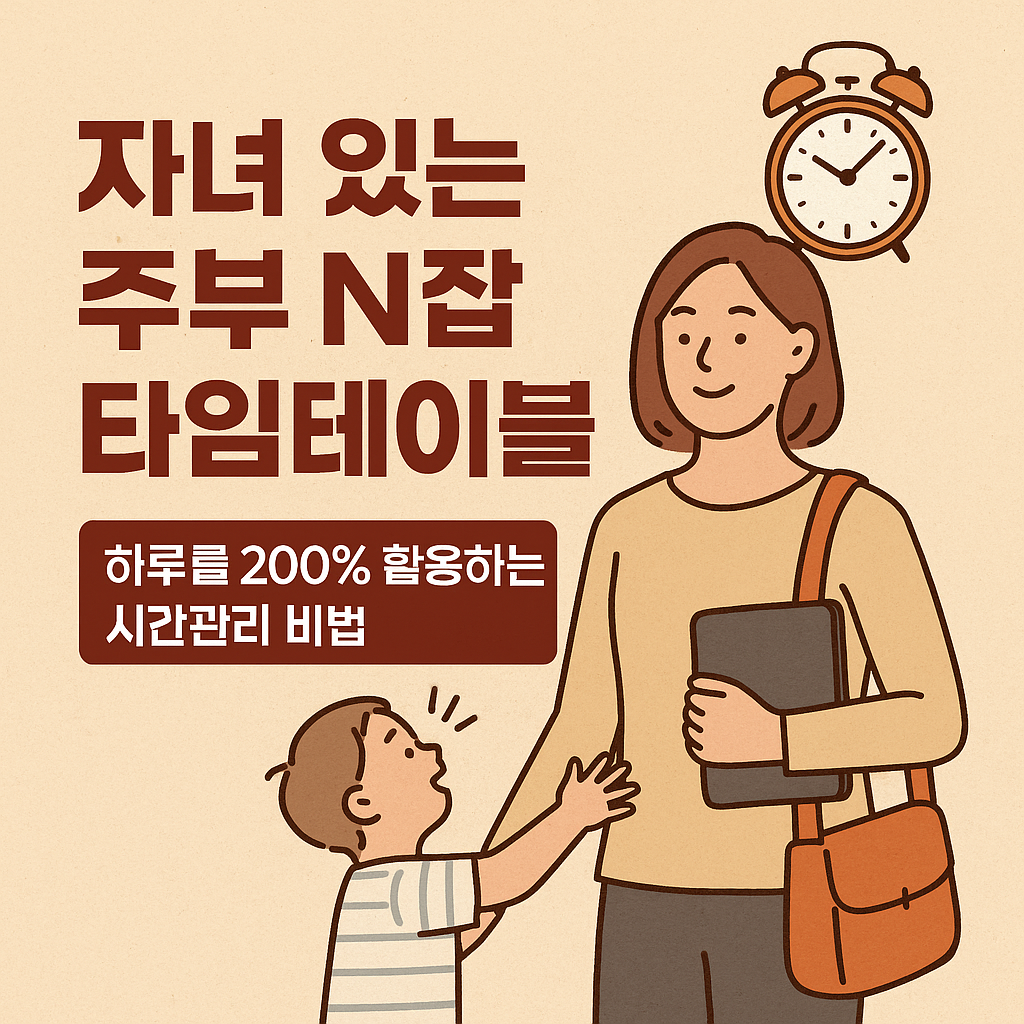 자녀 있는 주부 N잡 타임 테이블