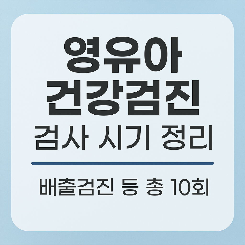 영유아 건강검진 항목별 시기 요약