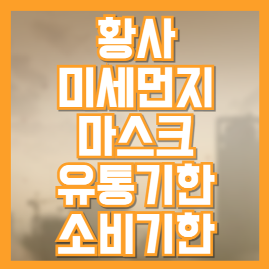 황사·미세먼지 마스크 유통기한과 소비기한 보관법!