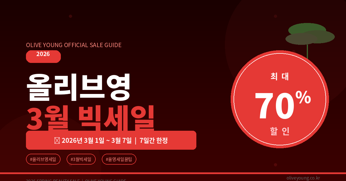 올영세일 3월 빅세일 할인쿠폰 전략 (2026) — 체감가 확 낮추는 3단계