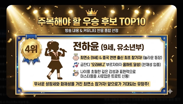 미스트롯4 본선 진출자 53팀 명단 [2026년 완결판] 부서별 정리 및 우승 후보 TOP10