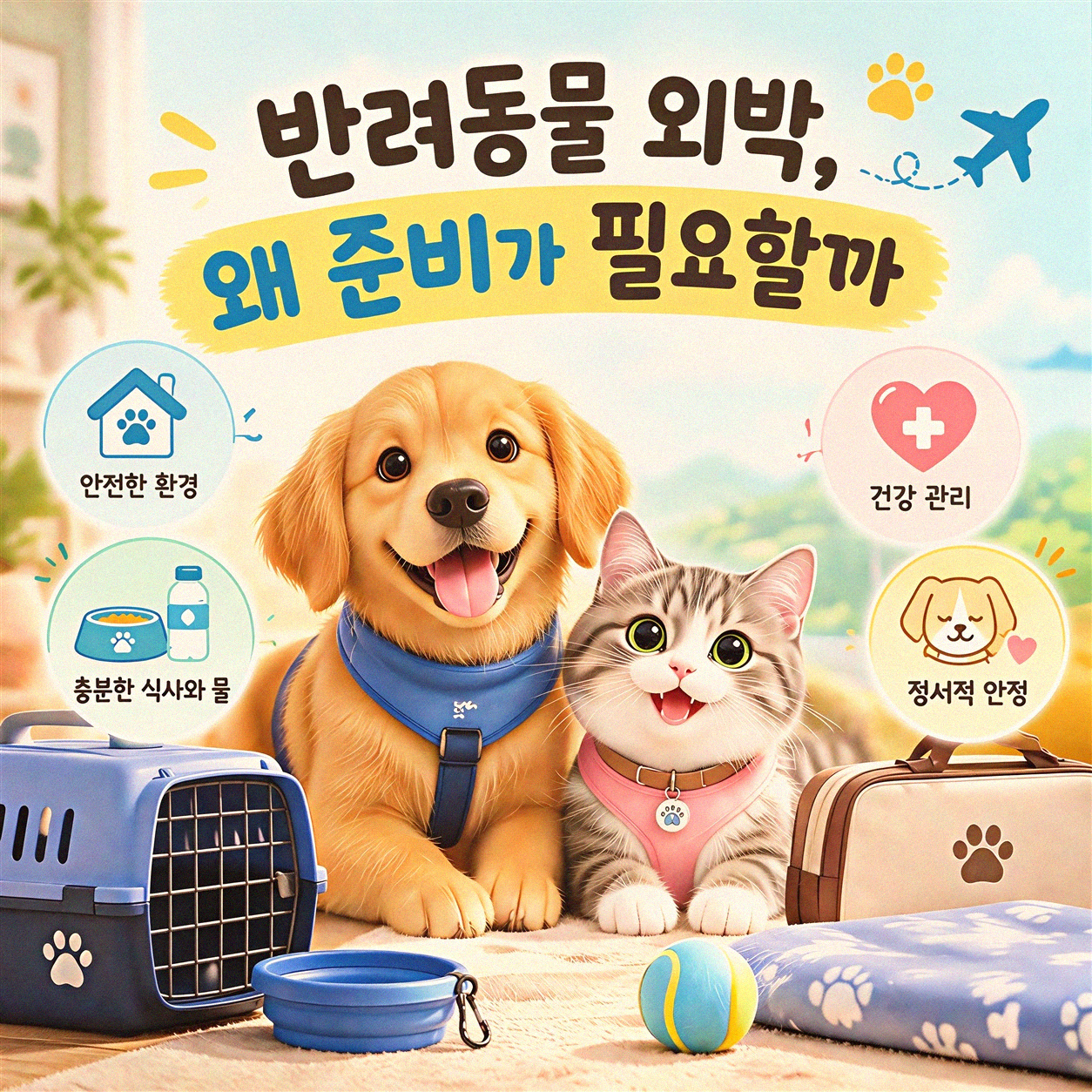 반려동물과 첫 외박, 이것만은 꼭 챙기세요