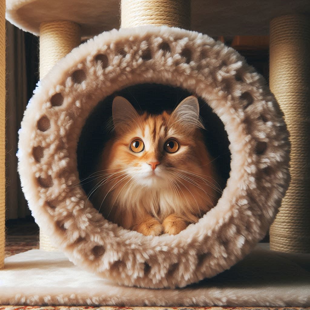 스크래치 포스트와 터널 콤보