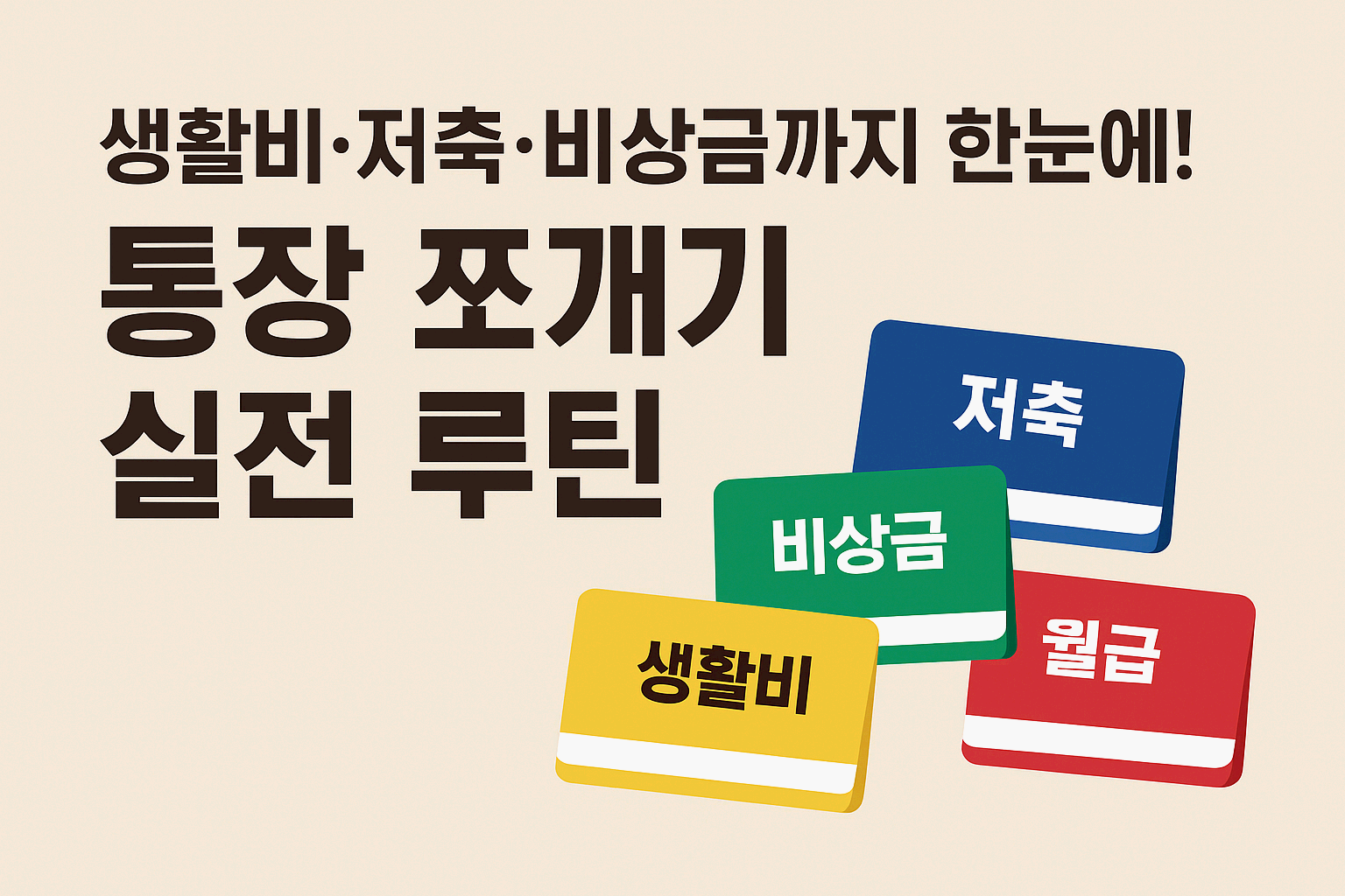생활비·저축·비상금까지 한눈에! 통장 쪼개기