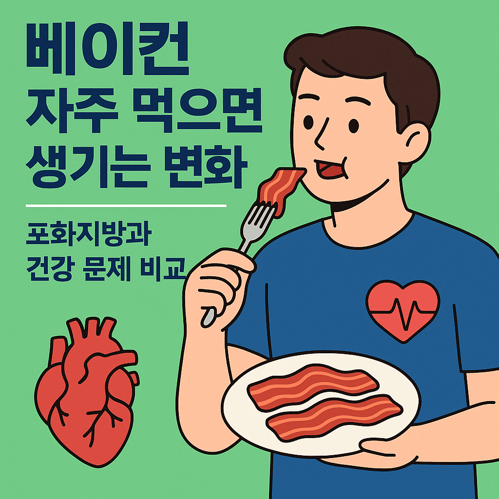 베이컨 자주 먹으면