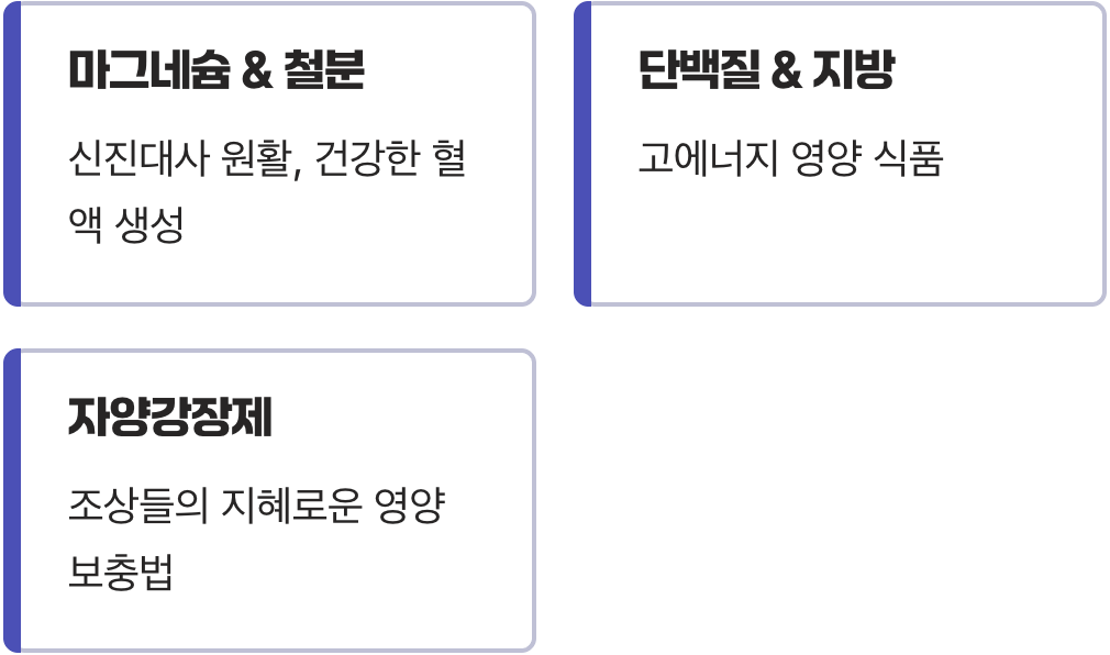 4. 기력 보충, 천연 자양강장제