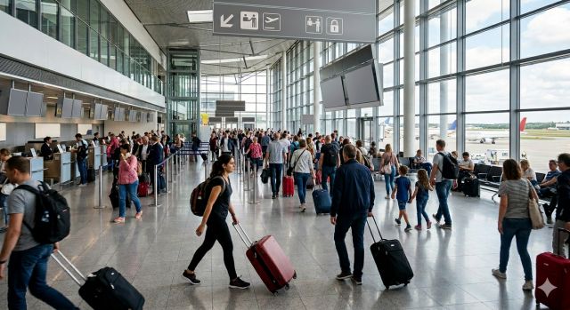 공항출국세 인상 논의와 관련된 해외여행 출국장 상황 이미지