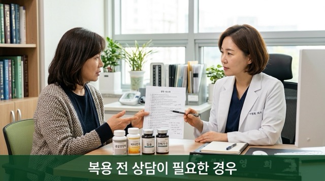 갱년기 영양제와 병원 상담 기준