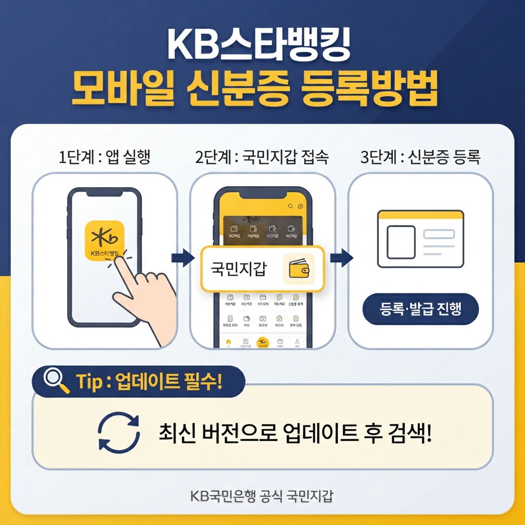 KB스타뱅킹 모바일 신분증 발급방법 확인하기