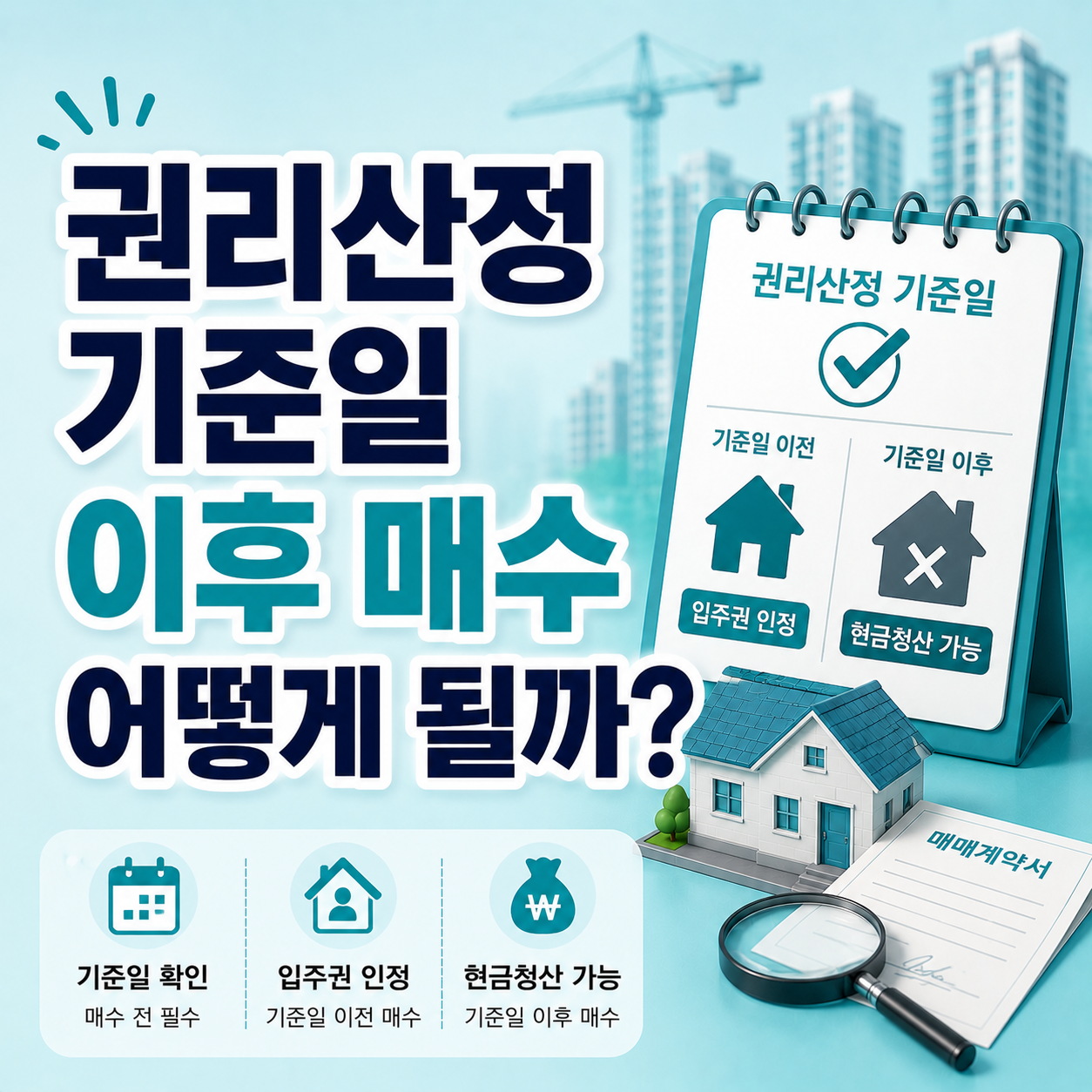 재개발 권리산정 기준일 매수 시점 확인 안내