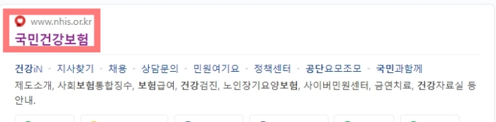 국민건강보험 검색결과.
