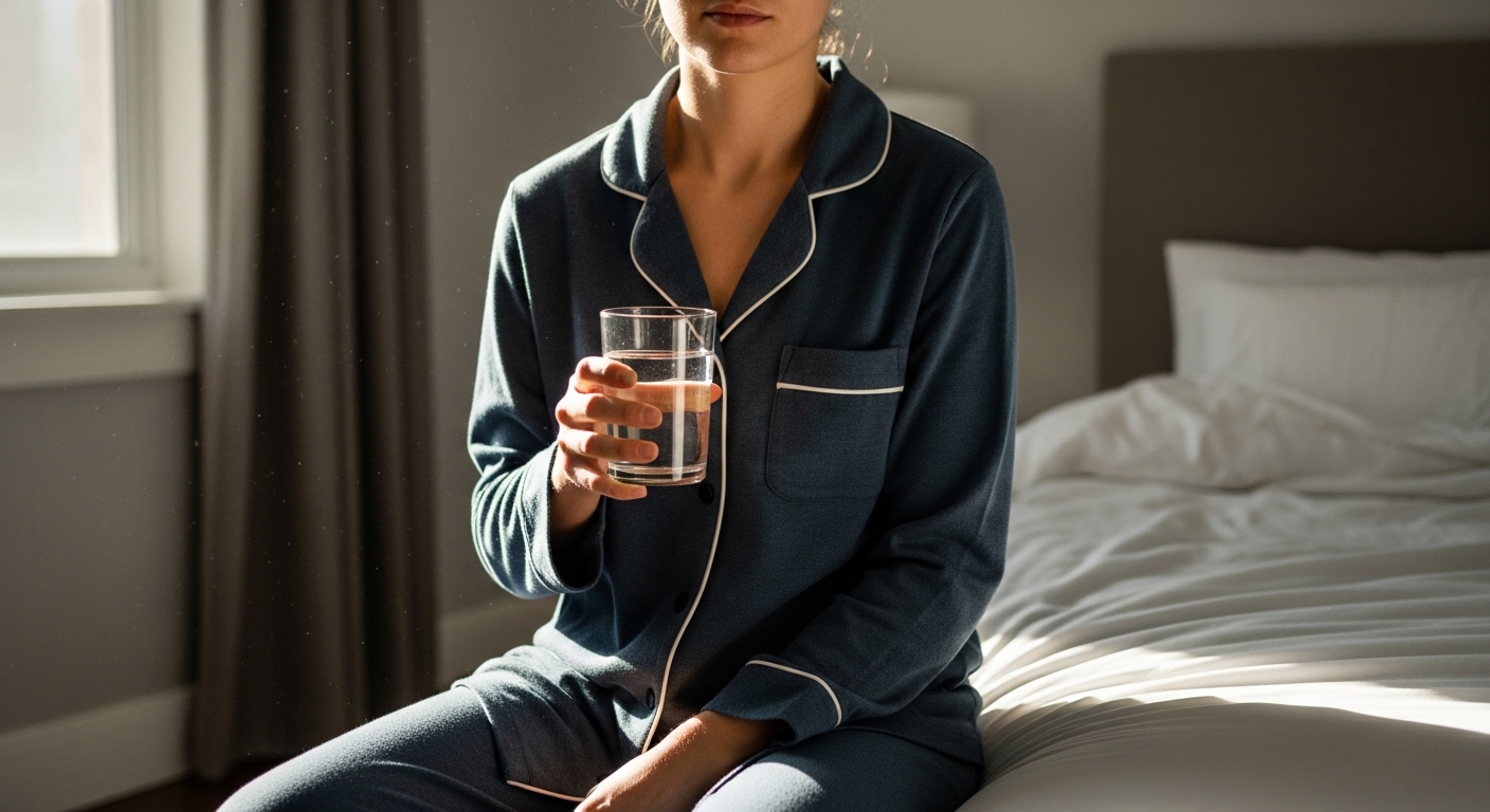 아침에 일어나자마자 목이 마른 느낌을 받는 모습