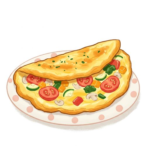 달걀 채소 부침