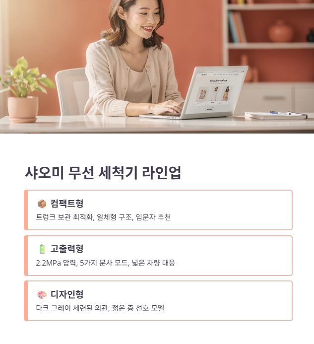 샤오미 무선 세척기 라인업 비교