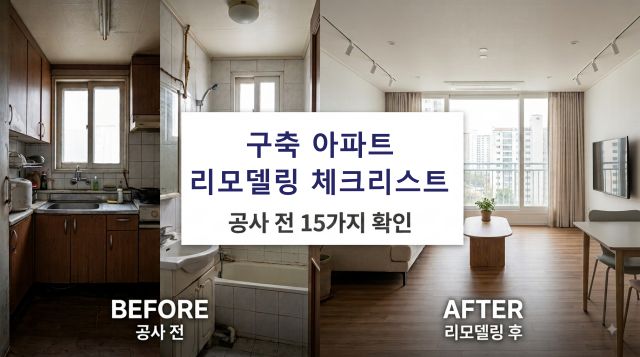 구축 아파트 리모델링 전 확인해야 할 누수 배관 전기 샷시와 공사 체크리스트