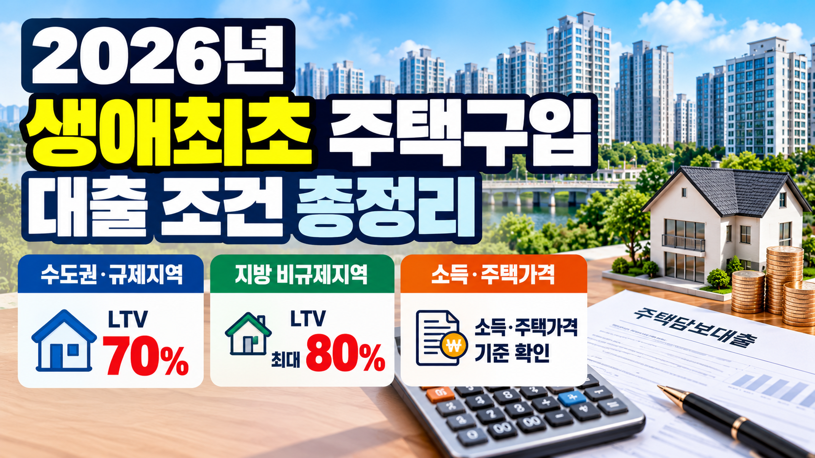 생애최초 주택구입 대출 조건