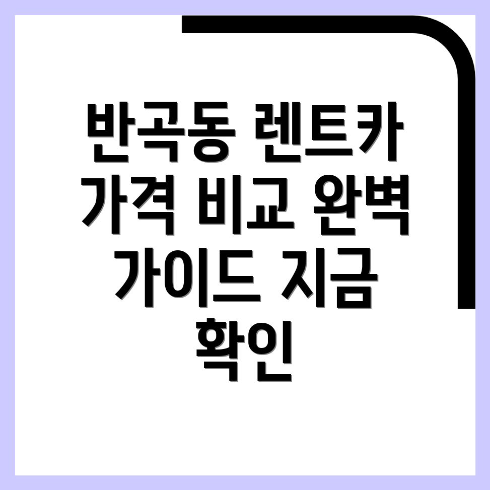 세종시 반곡동 단기렌트카