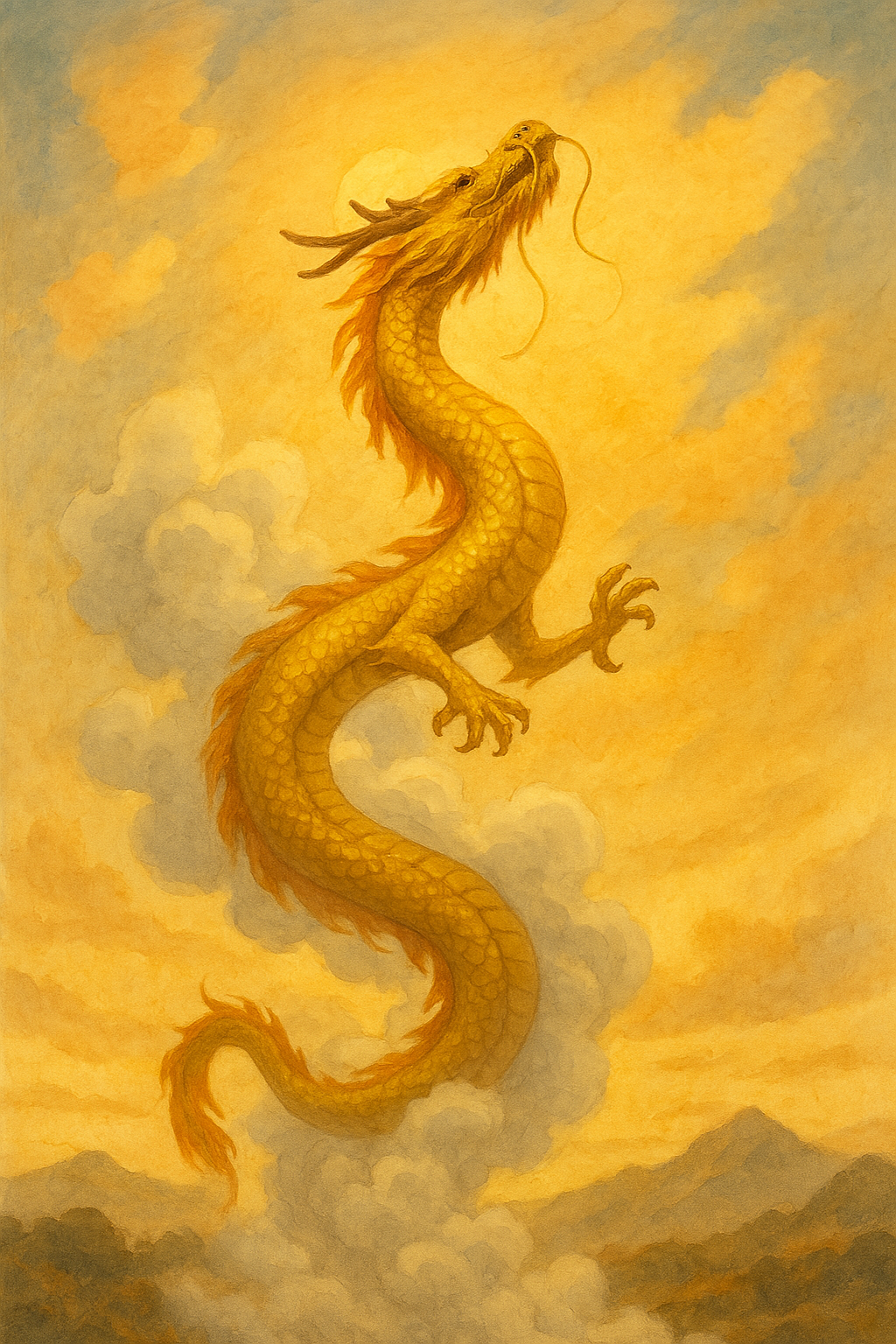 용이 하늘로 승천하는 꿈