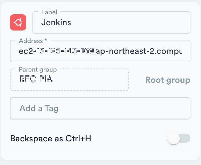 Label&#44; Address&#44; Parent group&#44; Add a Tag