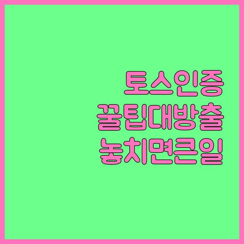 자녀장려금 신청 전 토스 인증 준비 ..