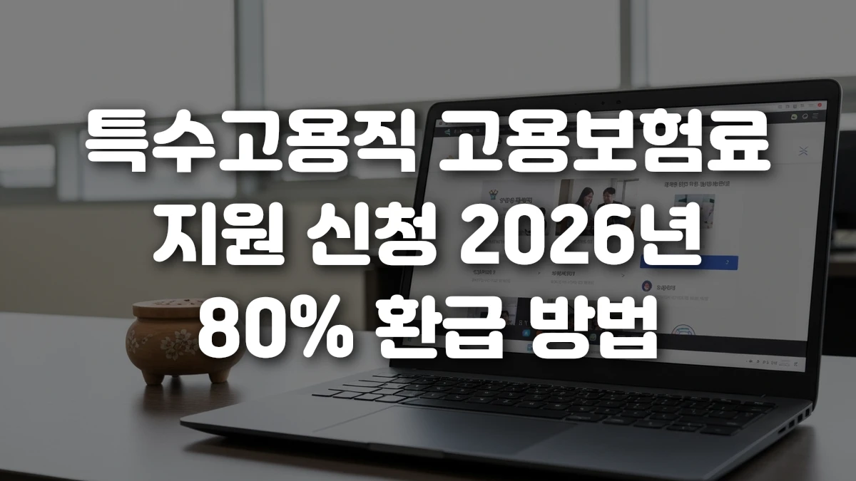 특수고용직 고용보험료 지원 신청 2026년 80 환급 방법
