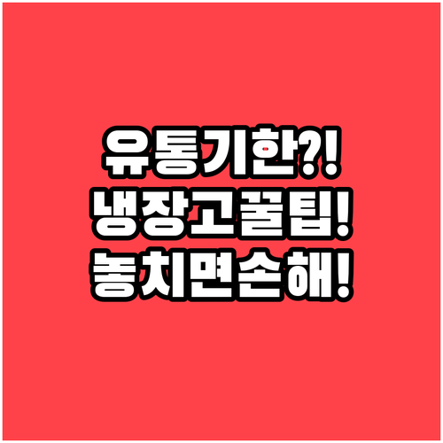 냉장고 속 유통기한 놓치지 않는 보관..