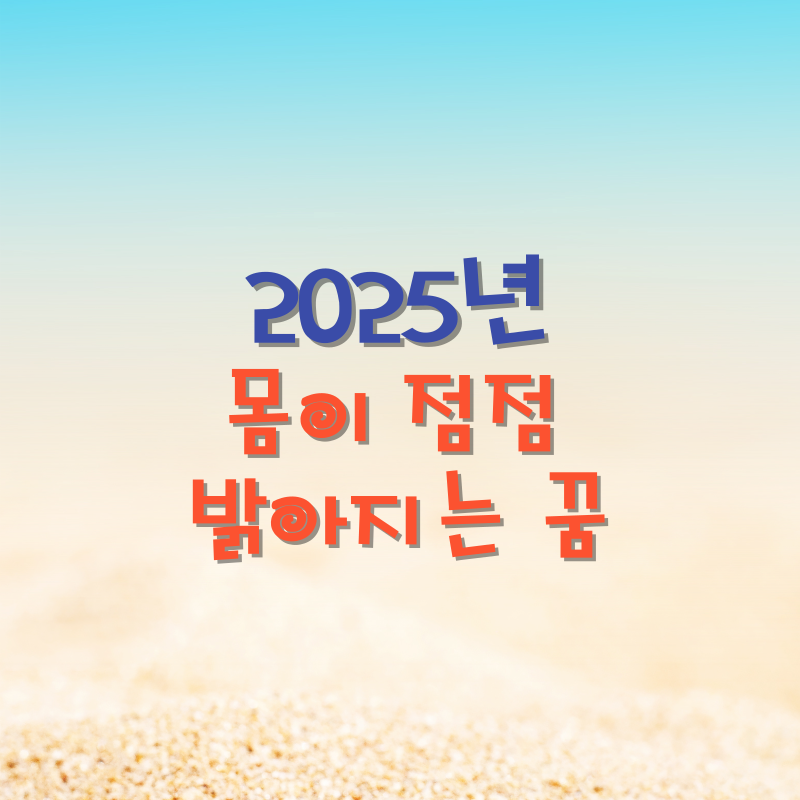 몸이 점점 밝아지는 꿈