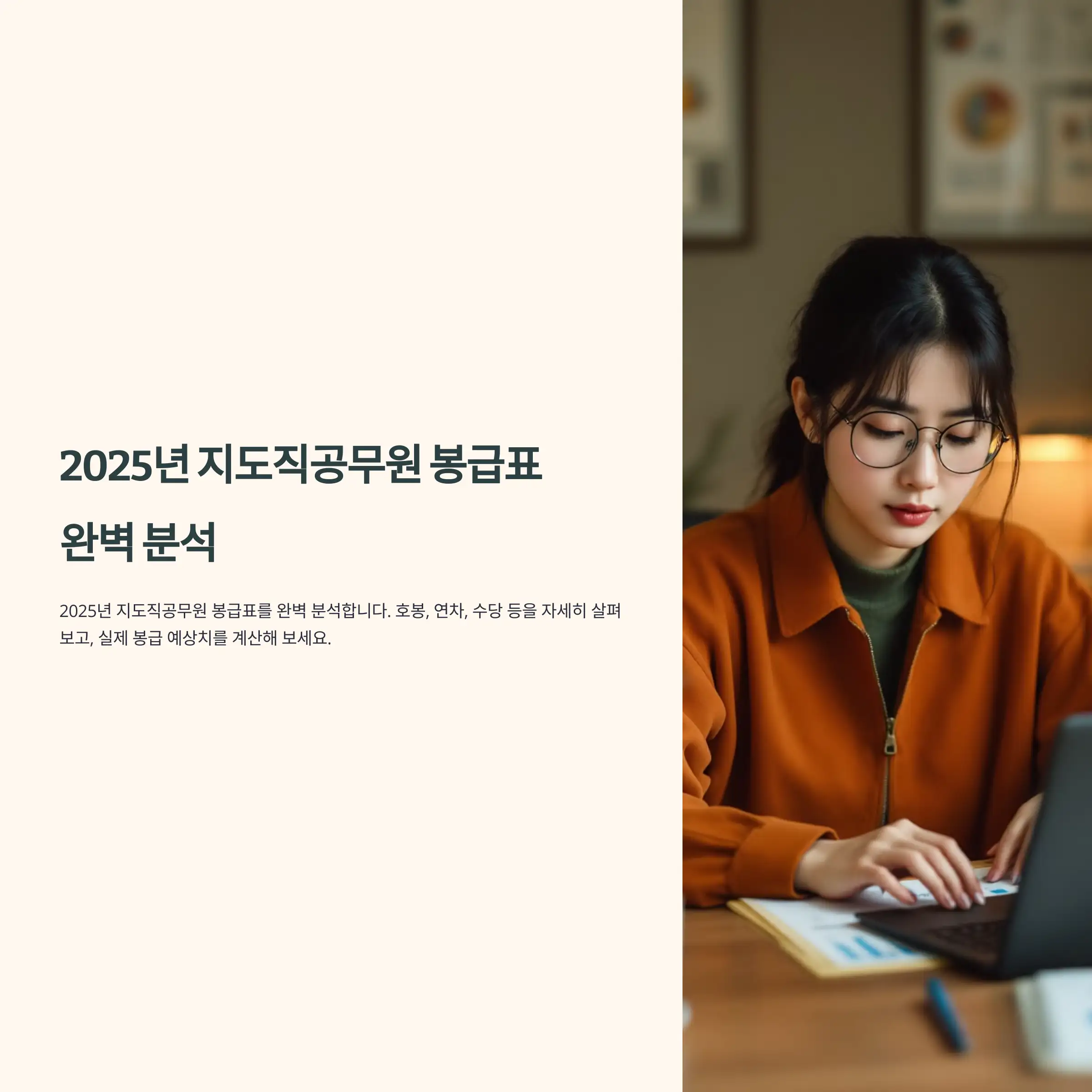 2025년 지도직공무원 봉급표 완벽 분석 지도관