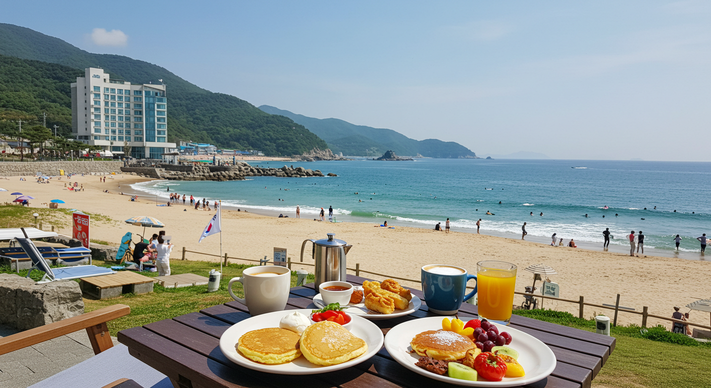 양양 서피비치 리조트에서 즐기는 브런치와 서핑