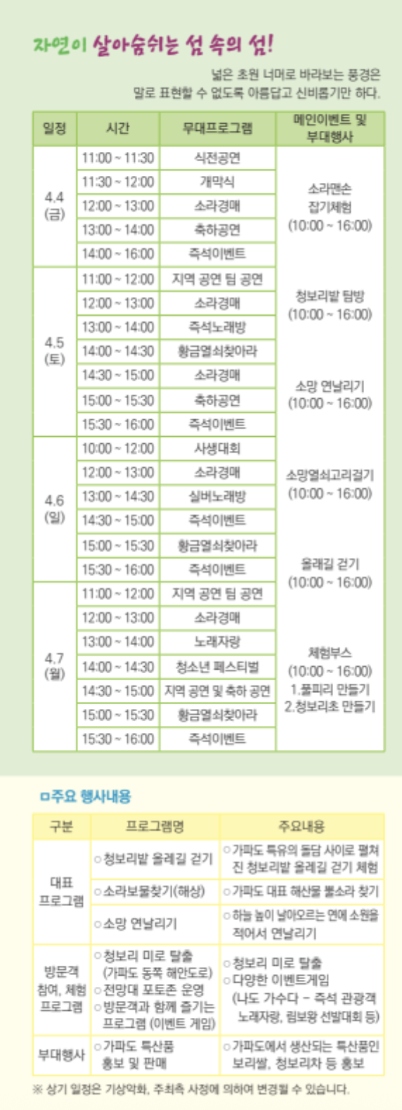 가파도 청보리 축제