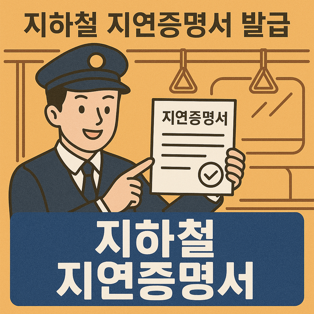 지하철 지연증명서 발급